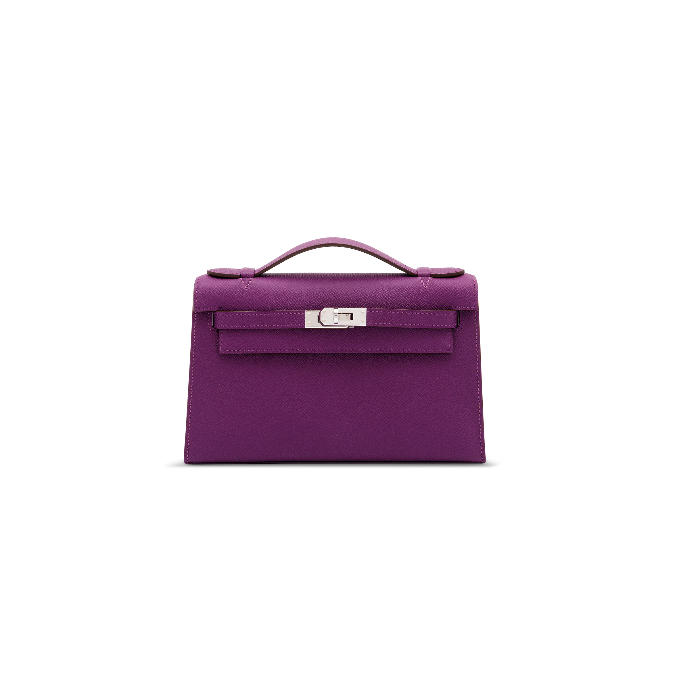 HERMES MASTER AN ANÉMONE EPSOM LEATHER KELLY POCHETTE WITH PALLADIUM HARDWARE (22*14*7cm) 